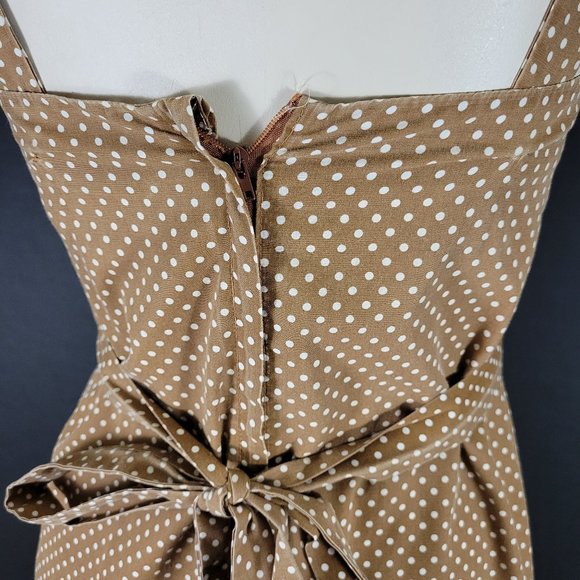 ❗️SOLD❗️70s Polka Dot Floral Patchwork Pinafore Dress - Picture 12 of 15